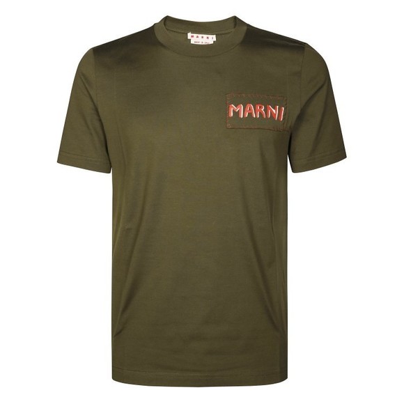 Marni Crew Neck T-Shirt With Embroidered Patch - NWT - Picture 1 of 3